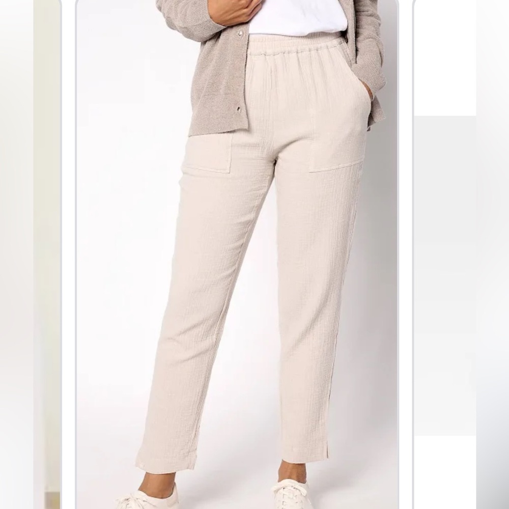 Barefoot Dreams Cream Relaxed Pants